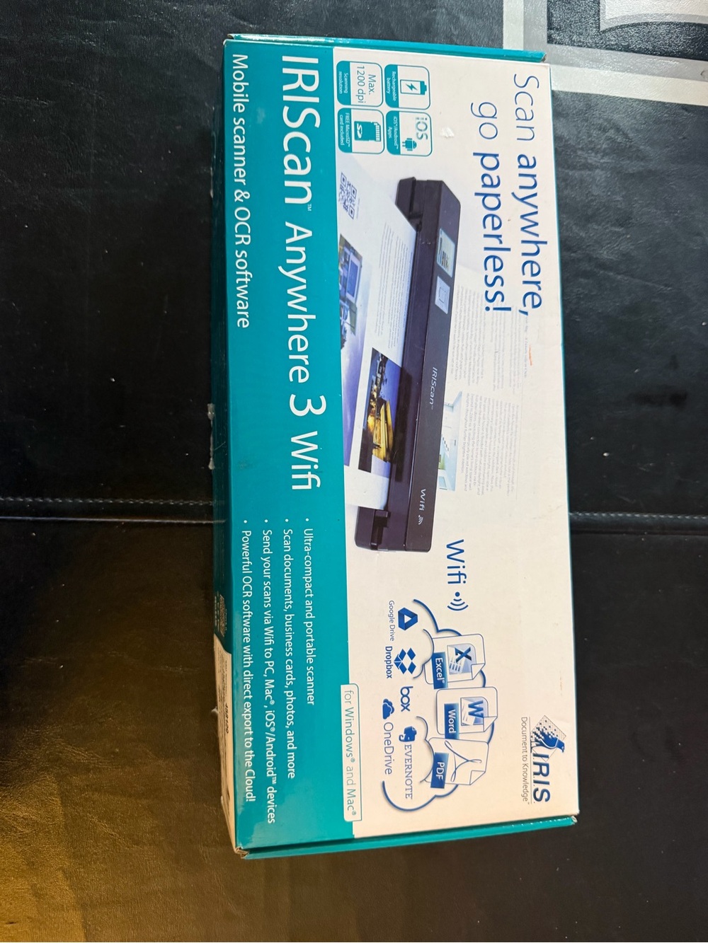 iris IRIScan Anywhere WiFi 3 Box Teal White